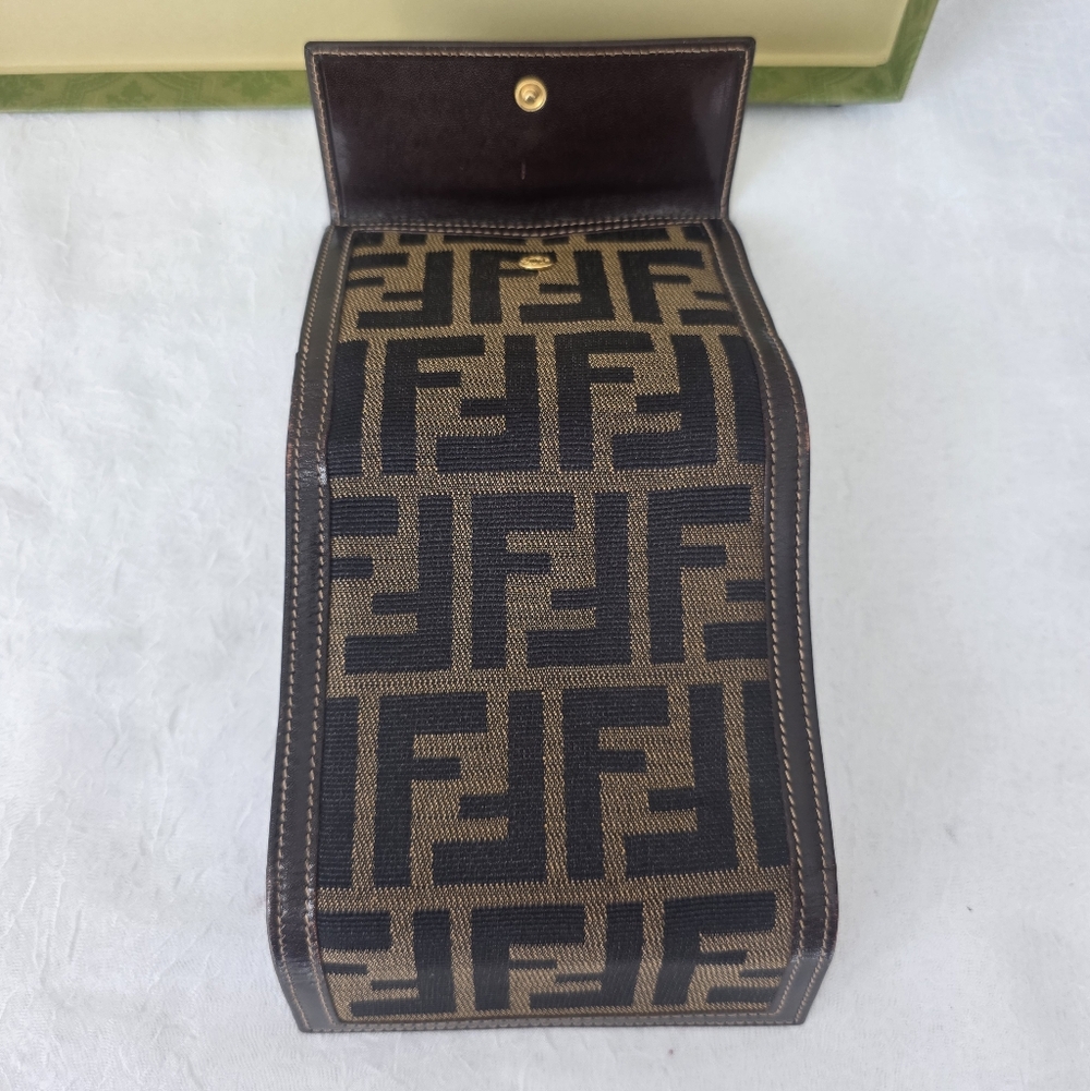 Auth Fendi Zucca Trifold Compact Wallet - Picture 7 of 10